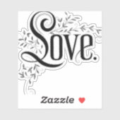 Vintage Love Bloei Sticker (Vel)