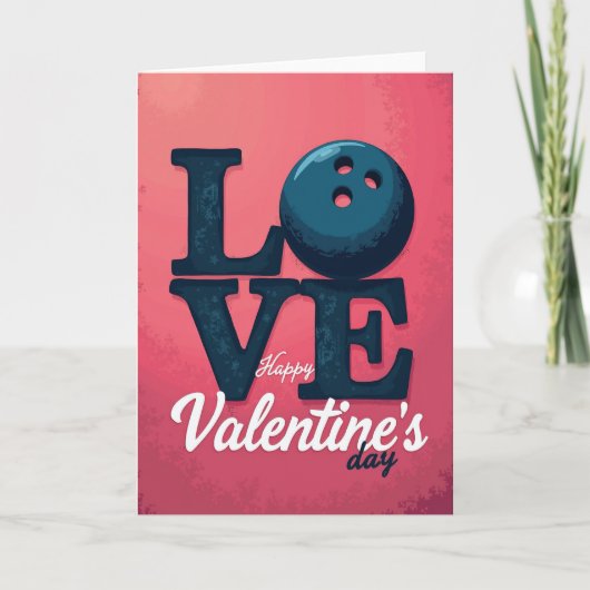 Vintage Love Bowling Kaart (Voorkant)