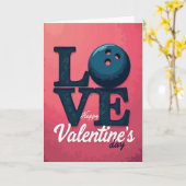 Vintage Love Bowling Kaart (Gele Bloem)