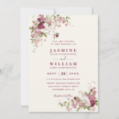 Vintage Love Duiven Elegante QR Code Trouwen Kaart (Voorkant)