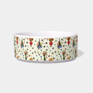 Vintage Love Floral Paris Eiffel Tower Butterfly Voerbakje