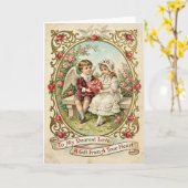 Vintage Love Gift For You Card Kaart (Gele Bloem)