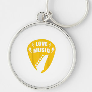 Vintage Love Guitar Music Lover Gift Sleutelhanger