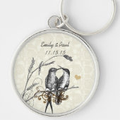 Vintage Love Hummingbird Wedding Sleutelhanger (Voorkant)