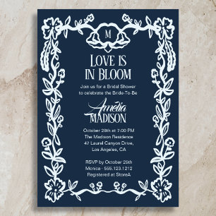 Vintage Love is in Bloom Bloemrijke Bruidsdouche Kaart