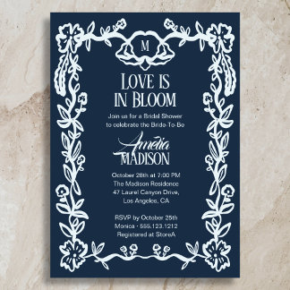 Vintage Love is in Bloom Bloemrijke Bruidsdouche Kaart