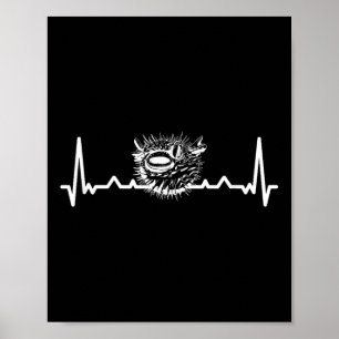 Vintage Love Kogelvis Hartslag Kogelvissen Poster