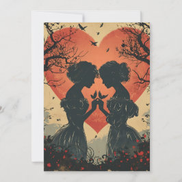 Vintage Love LGBTQ Valentijnsdag Feestdagenkaart