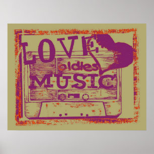 Vintage Love oldies muziekPoster Poster