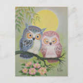 Vintage Love Owls Briefkaart (Voorkant)