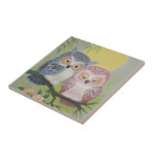 Vintage Love Owls Tegeltje (Zijkant)