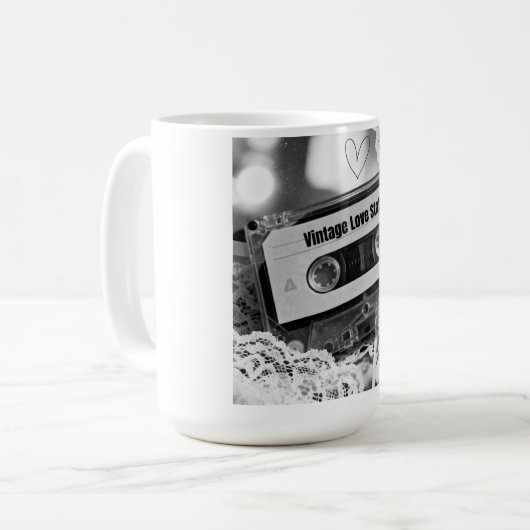 Vintage Love Static Koffiemok (Voorkant links)