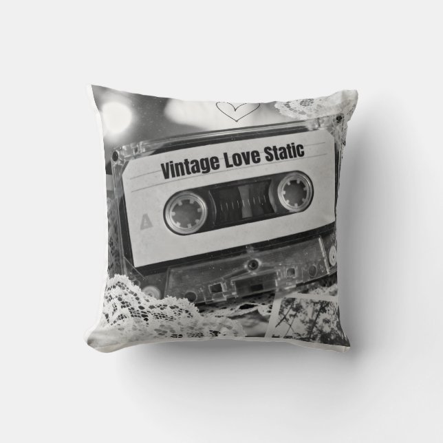 Vintage Love Static Kussen (Voorkant)