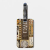 Vintage Love Woman Cinema Chocolate Bagagelabel (Achterkant verticaal)