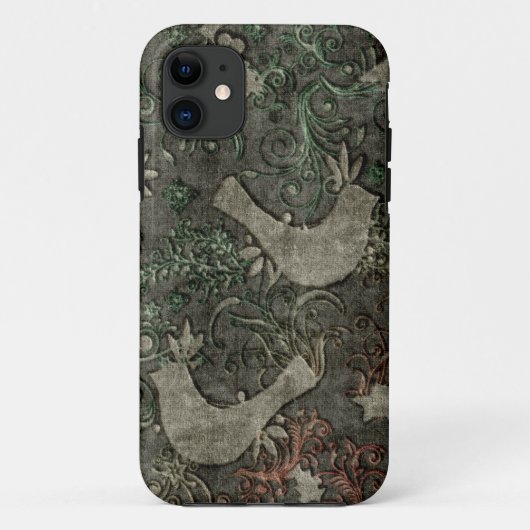 Vintage LoveBirds geprägde print hoes iPhone 5 (Achterkant)