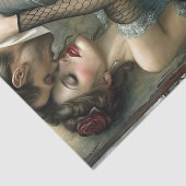 Vintage Lovers Sensual Embrace Decoupage Tissuepapier (Detail)