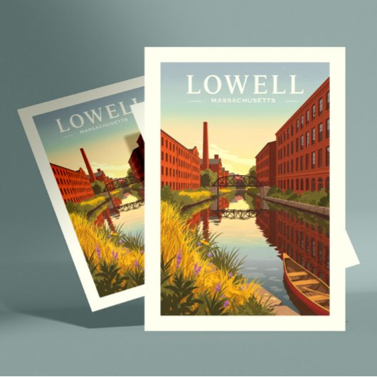 Vintage Lowell Massachusetts Briefkaart