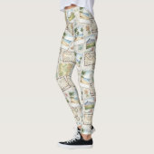 Vintage Luchtpost Avontuur (1) Leggings (Links)
