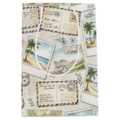 Vintage Luchtpost Avontuur (1) Medium Cadeauzakje (Voorkant)