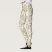 Vintage Luchtpost Avontuur (3) Leggings (Links)