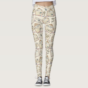 Vintage Luchtpost Avontuur (3) Leggings