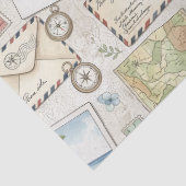 Vintage luchtpostavontuur (1) tissuepapier (Detail)