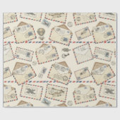 Vintage luchtpostavontuur (3) cadeaupapier (Vlak)