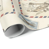 Vintage luchtpostavontuur (3) cadeaupapier (Rol Hoek)