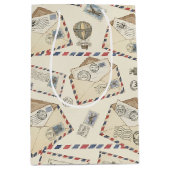 Vintage luchtpostavontuur (3) medium cadeauzakje (Voorkant)