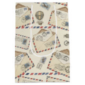 Vintage luchtpostavontuur (3) medium cadeauzakje (Achterkant)