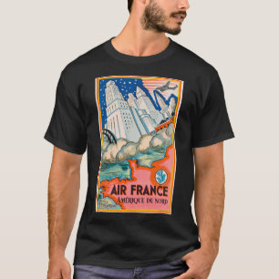 Vintage Luchtvaart Reisposter T-shirt