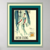 Vintage Lucien Lelong French Perfume Poster (Voorkant)