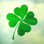 Vintage Lucky 4 verlaat hart Clover shamrock Raamsticker (Vel 3)