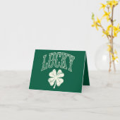 Vintage Lucky Clover St Patrick's Day  Kaart (Gele Bloem)
