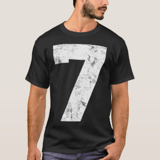 Vintage Lucky Number 7 Verjaardag Sportspeler T-shirt