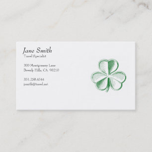 Vintage Lucky Shamrock Visitekaartje