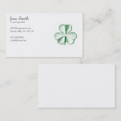 Vintage Lucky Shamrock Visitekaartje (Voorkant / Achterkant)