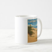 Vintage Ludington Michigan Koffiemok (Voorkant rechts)