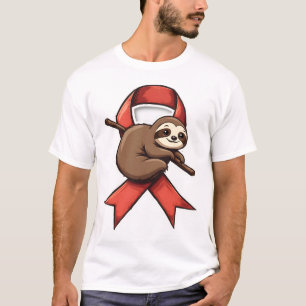 Vintage luiaard bewustzijn lint Support Vector Art T-shirt