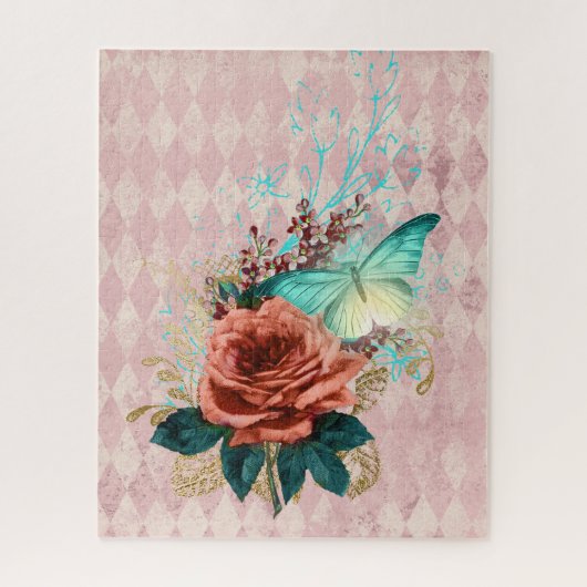 Vintage Luna Moth Bouquet Legpuzzel (Verticaal)