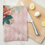 Vintage Luna Moth Bouquet Theedoek (Quarter Fold)