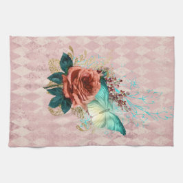 Vintage Luna Moth Bouquet Theedoek