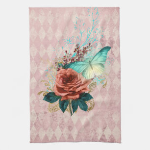 Vintage Luna Moth Bouquet Theedoek