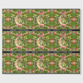 Vintage Lunar Santa Cadeaupapier (Vlak)