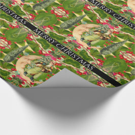 Vintage Lunar Santa Cadeaupapier