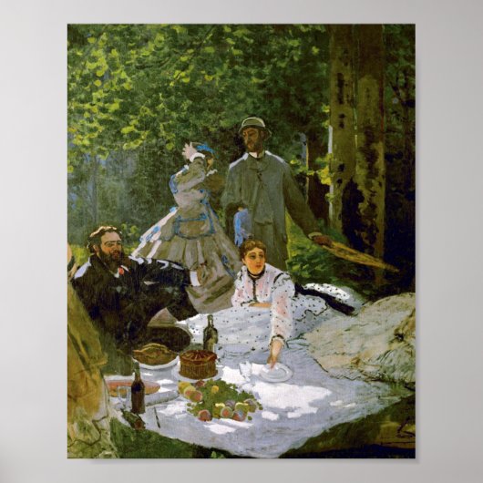 Vintage Luncheon aan de Grass Claude Monet Poster (Voorkant)