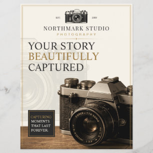 Vintage Luxe Cameramerking Fotograaf Flyer