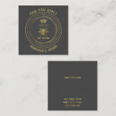 Vintage Luxe goudkroonbijen/bijenbijen boerderij Vierkante Visitekaartje (Voorkant / Achterkant)