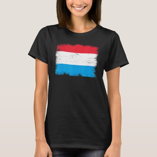 Vintage Luxembourg Flag Luxembourg Independence Da T-shirt (Voorkant)