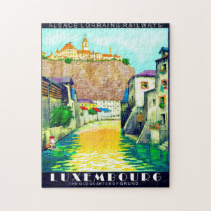 Vintage Luxemburgse reisposter Puzzle Legpuzzel